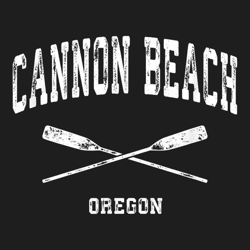 Cannon Beach Oregon Vintage Nautical Crossed Oars T Shirt Classic Tee by linhVisuals | Teevron