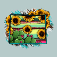 Wyoming Map Sunflower Cactus Serape Heavy Core Tee | Teevron