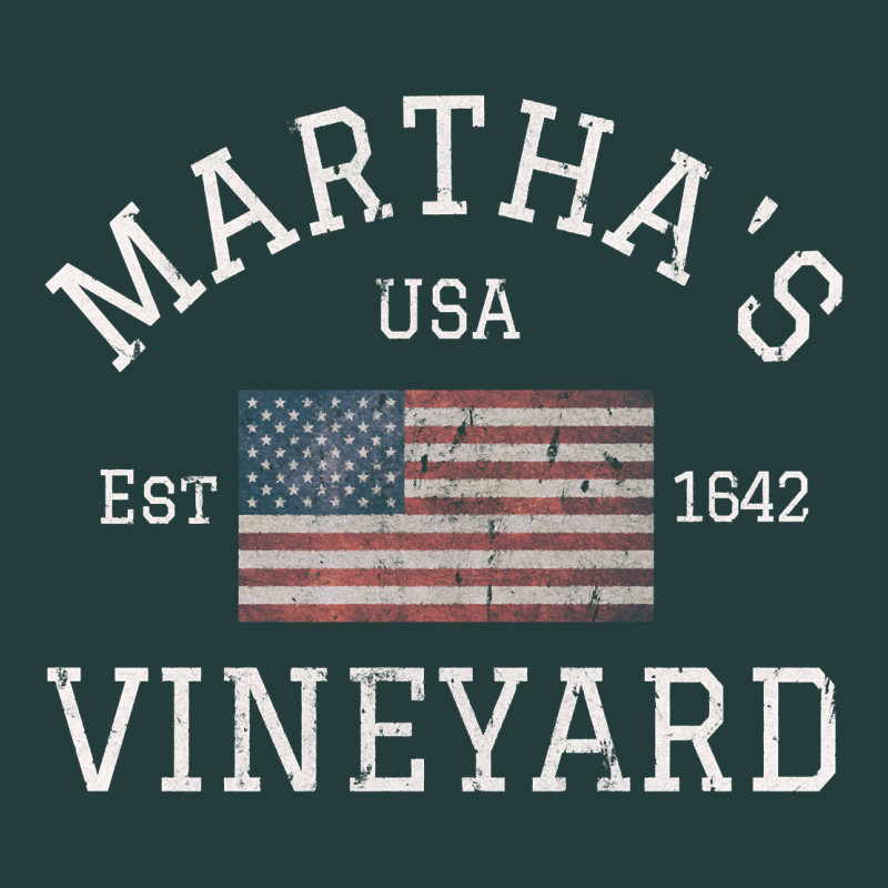 Martha's Vineyard Massachusetts American Flag Usa Vintage Pullover Hoo Classic Tee by linhVisuals | Teevron