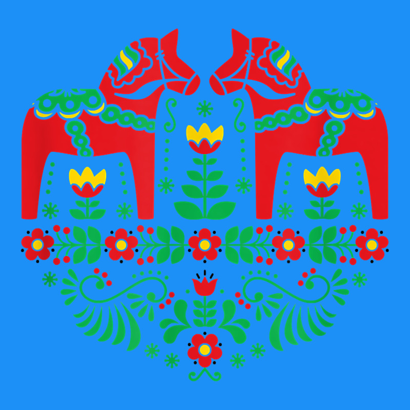 Swedish Dala Horse Folk Art T Shirt Classic Tee by linhVisuals | Teevron