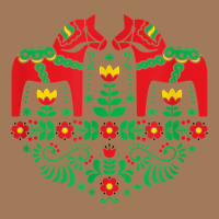 Swedish Dala Horse Folk Art T Shirt Classic Tee | Teevron