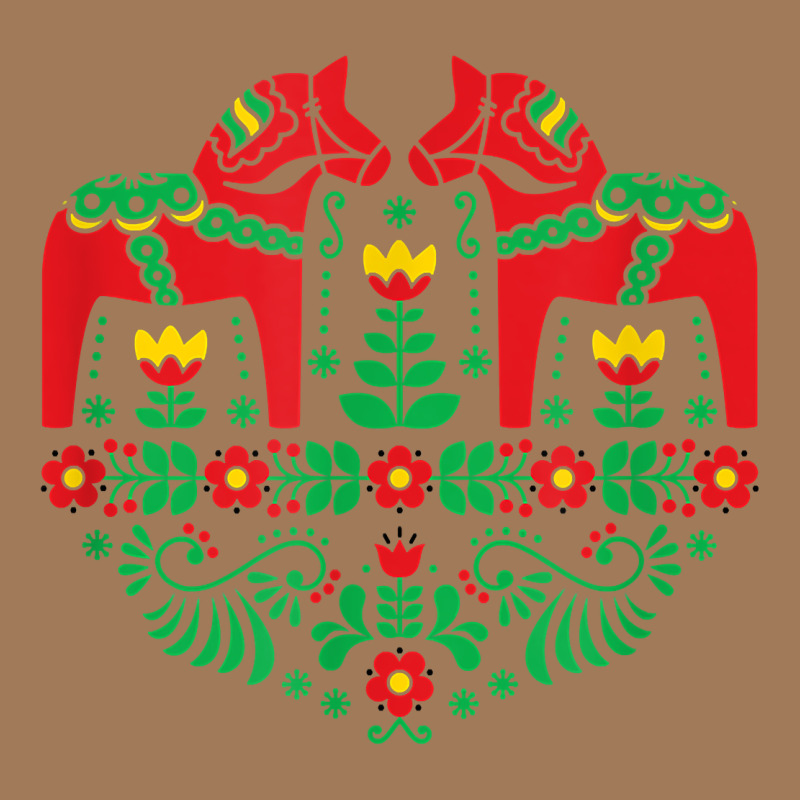 Swedish Dala Horse Folk Art T Shirt Classic Tee by linhVisuals | Teevron