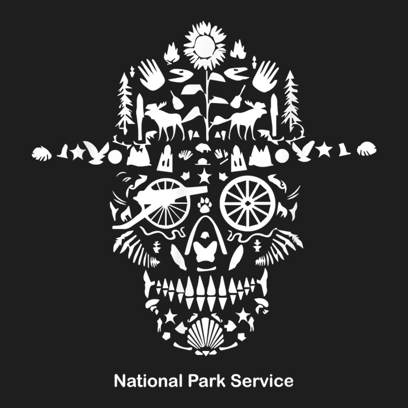 National Park Service, Skull Animals Hiking Camping Eliments T Shirt Classic Tee by linhVisuals | Teevron