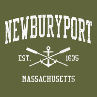 Newburyport Ma Vintage Crossed Oars & Boat Anchor Sports T Shirt Classic Tee | Teevron