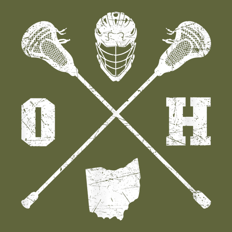 Ohio Lacrosse Sticks & Helmet State Outline Lax Player T Shirt Classic Tee by linhVisuals | Teevron