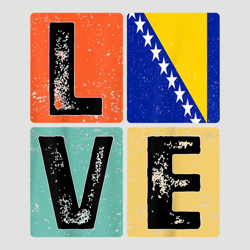 Vintage Retro I Love Bosnia Flag For Bosnian Pride Gift T Shirt Classic Tee by linhVisuals | Teevron