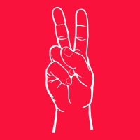 Peace Sign Two Fingers Hand Gesture Symbol Illustration T Shirt Classic Tee | Teevron