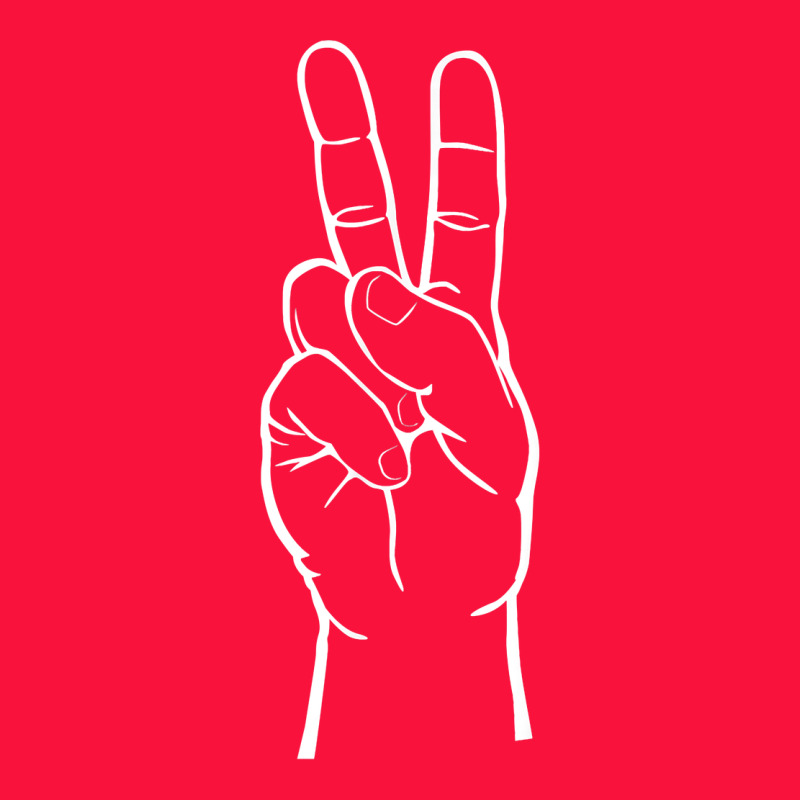 Peace Sign Two Fingers Hand Gesture Symbol Illustration T Shirt Classic Tee by linhVisuals | Teevron