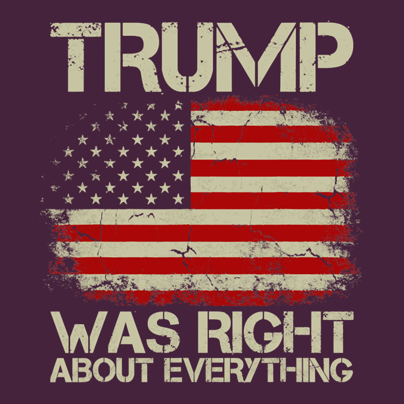 Vintage Usa American Flag Trump Was Right About Everything Pullover Ho Classic Tee by linhVisuals | Teevron