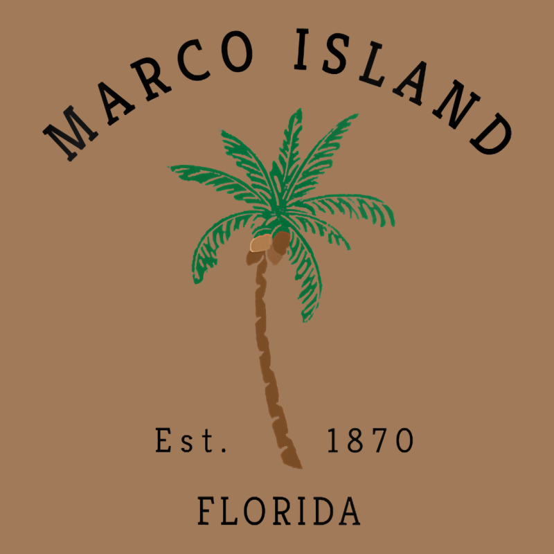 Womens Marco Island Florida Colorful Palm Tree Retro Novelty Art V Nec Classic Tee by linhVisuals | Teevron