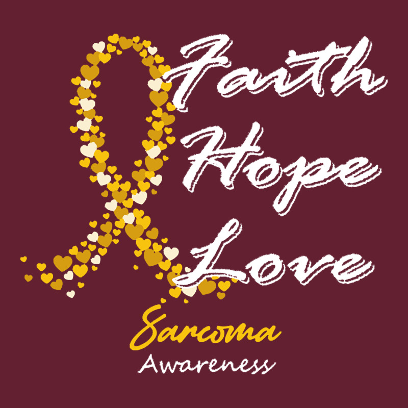 Sarcoma Awareness T  Shirt Sarcoma Awareness Faith Hope Love   In This Classic Tee by linhVisuals | Teevron