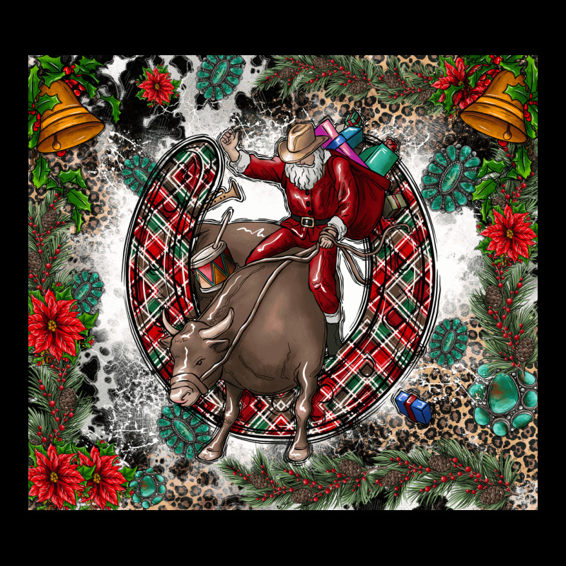 Rodeo Santa Premium Tee by CowhideDigitalArt | Teevron