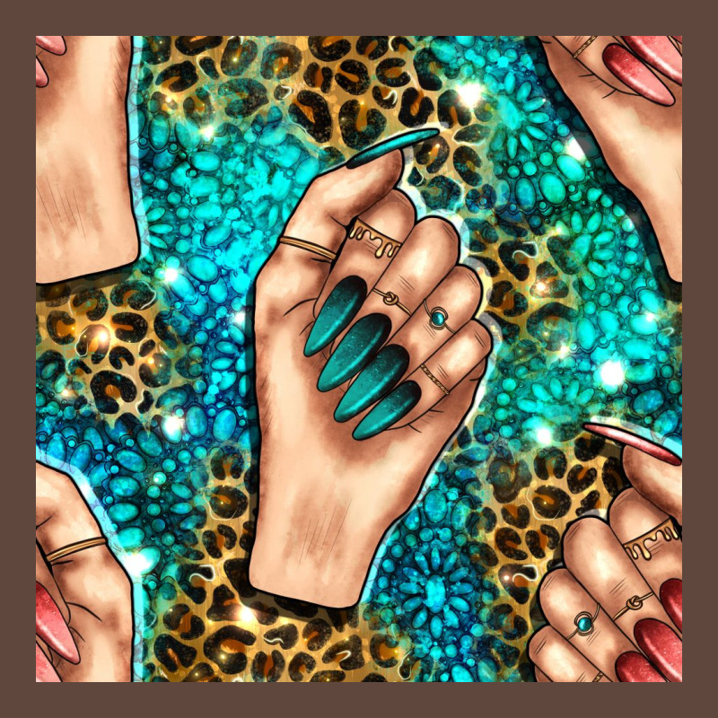 Nail Art With Leopard And Turquoise  Gemstone Seamless Pattern Bbs Classic Tee by BundleAndBundleShop | Teevron
