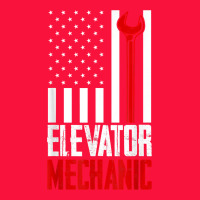 Elevator Mechanic American Flag Gift For Elevator Technician T Shirt Classic Tee | Teevron
