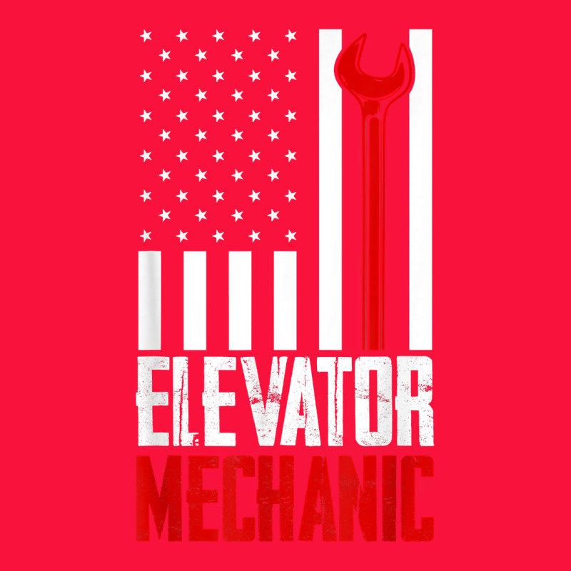 Elevator Mechanic American Flag Gift For Elevator Technician T Shirt Classic Tee by linhVisuals | Teevron