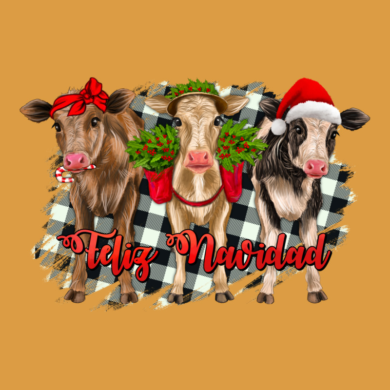 Feliz Navidad Heifers Front View Urban Heavy Tee by RanaPortraitStore | Teevron