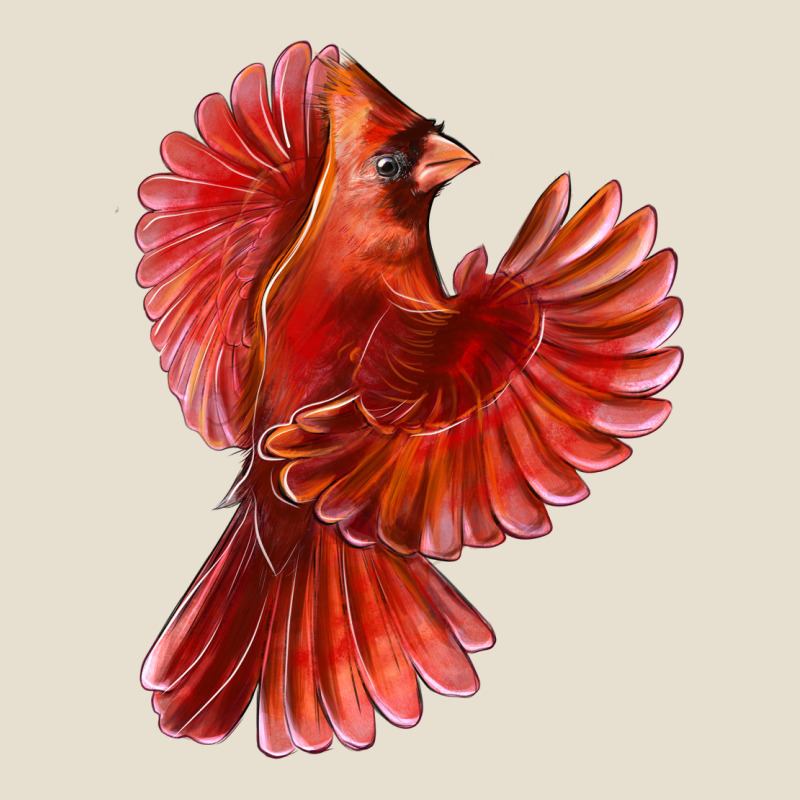 Flying Northern Cardinal Bird Urban Heavy Tee by LillyAllenDesigns | Teevron