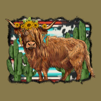 Western Cactus Highland Cow Premium Hoodie | Teevron