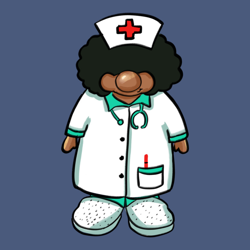 African Nurse Gnome Afro Hair Vintage Hoodie by BarkalooDesign | Teevron