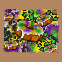 Mardi Gras Cake Glitterleopard And Cowhide Background Long Sleeve Tee | Teevron