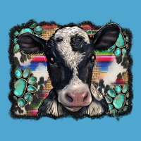 Western Background Turquoises Gemstones Black And White Baby Cow Premium Hoodie | Teevron