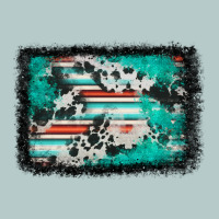 Western Serape Cowhide Turquoise Glitter Heavy Core Tee | Teevron