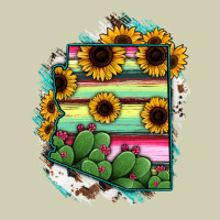 Arizona Map Sunflower Cactus Serape Heavy Core Tee | Teevron
