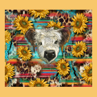White Scottish Calf And Sunflowers Vintage Hoodie | Teevron