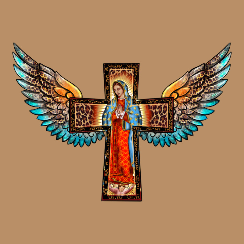 Our Lady Of Guadalupe Cross With Wings Vintage Hoodie by BarkalooDesign | Teevron