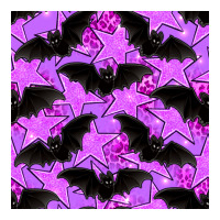 halloween bat and stars seamless pattern | Teevron