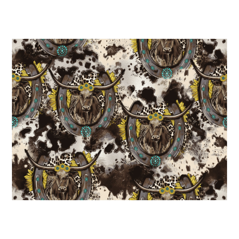 Longhorn Pattern Premium Tee by CowhideDigitalArt | Teevron