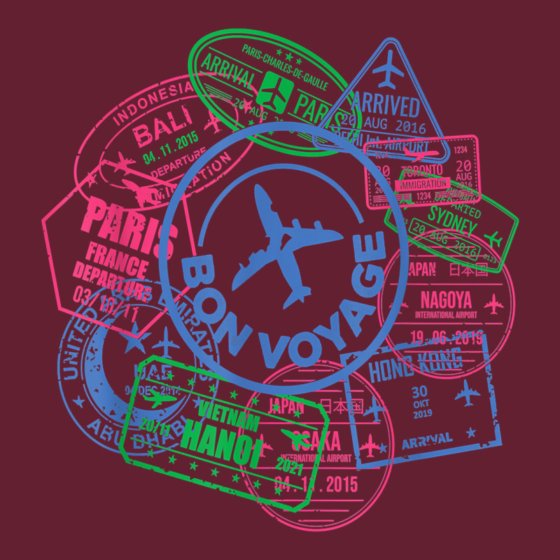 Bon Voyage Travel Stamp T Shirt Classic Tee by linhVisuals | Teevron