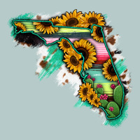 Florida Map Sunflower Cactus Serape Heavy Core Tee | Teevron