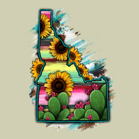 Idaho Map Sunflower Cactus Serape Heavy Core Tee | Teevron