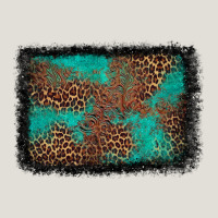 Western Leopard Turquoise Glitter Tooled Leather Heavy Core Tee | Teevron