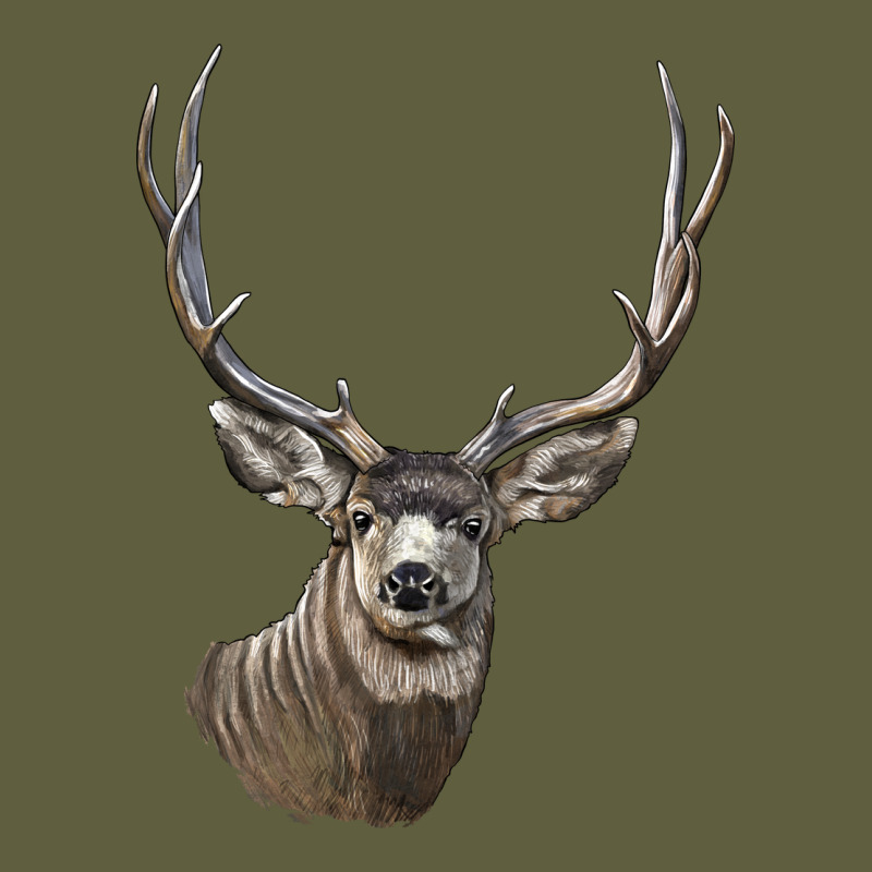 Mule Buck Deer Head Vintage Tee by LillyAllenDesigns | Teevron