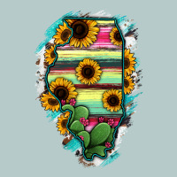 Illinois Map Sunflower Cactus Serape Heavy Core Tee | Teevron