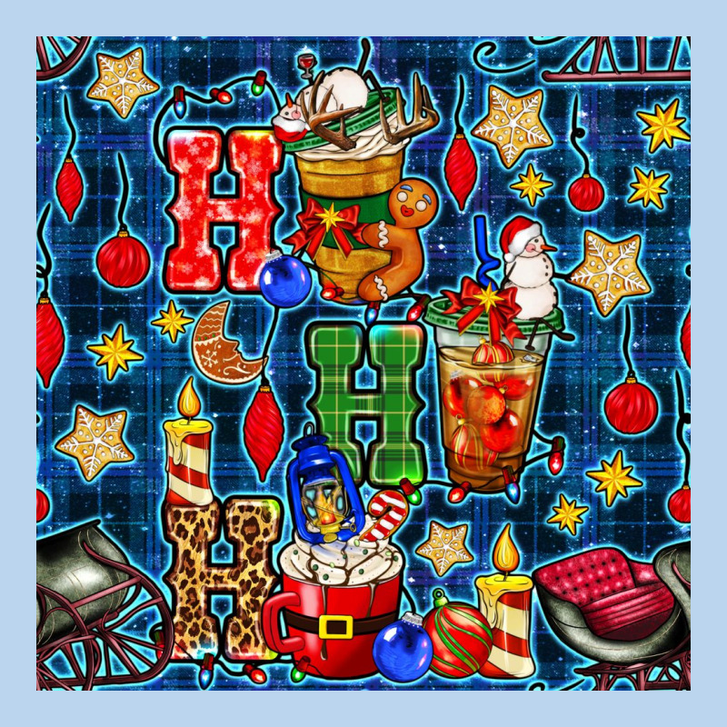 Christmas Ho Ho Ho With Coffee Cups And Ornaments With Plaid Seamless  Classic Tee by BundleAndBundleShop | Teevron
