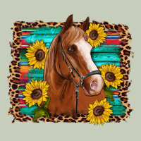 Horse Sunflowers Turquoise Wooden Serape Leopard Long Sleeve Tee | Teevron
