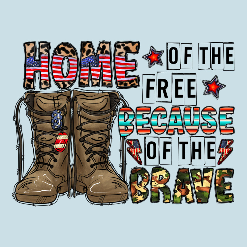 Home Of The Free Beacause Of The Brave Ladies Tee by CowhideDigitalArt | Teevron
