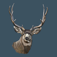 Mule Buck Deer Head Urban Heavy Tee | Teevron