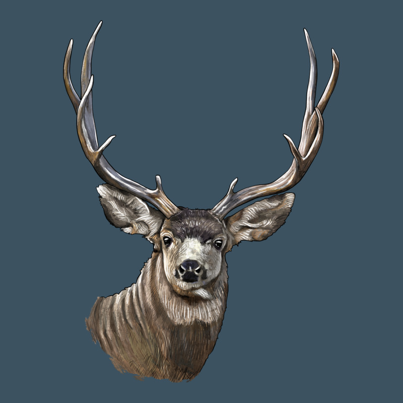 Mule Buck Deer Head Urban Heavy Tee by LillyAllenDesigns | Teevron