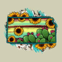 Kansas Map Sunflower Catus Serape Heavy Core Tee | Teevron