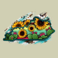 Kentucky Map Sunflower Cactus Serape Heavy Core Tee | Teevron