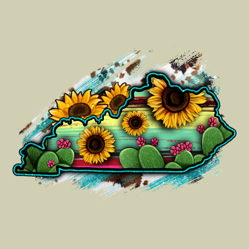 Kentucky Map Sunflower Cactus Serape Heavy Core Tee by RanaPortraitStore | Teevron