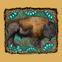 Bison With Gemstone Background Premium Hoodie | Teevron