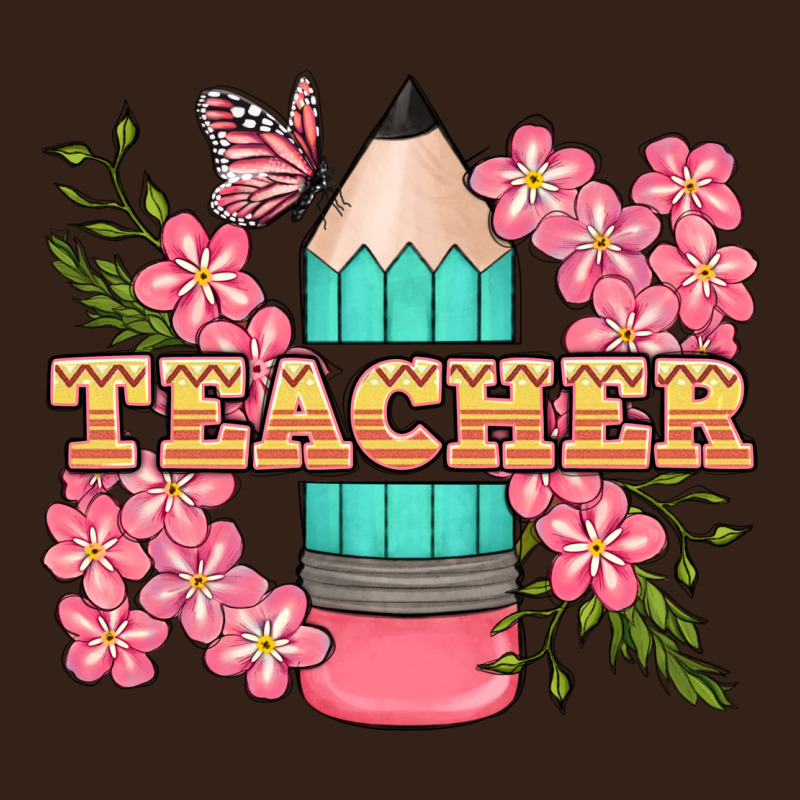 Teacher Floral Pencil Heavy Core Tee by BundleAndBundleShop | Teevron