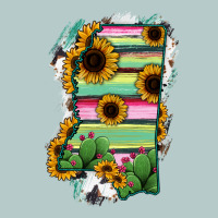 Mississippi Map Sunflower Cactus Serape Heavy Core Tee | Teevron