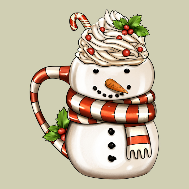 Christmas Snowman Coffee Cup Heavy Core Tee by FaDigitalArtStudio | Teevron