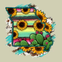 Missouri Map Sunflower Cactus Serape Heavy Core Tee | Teevron